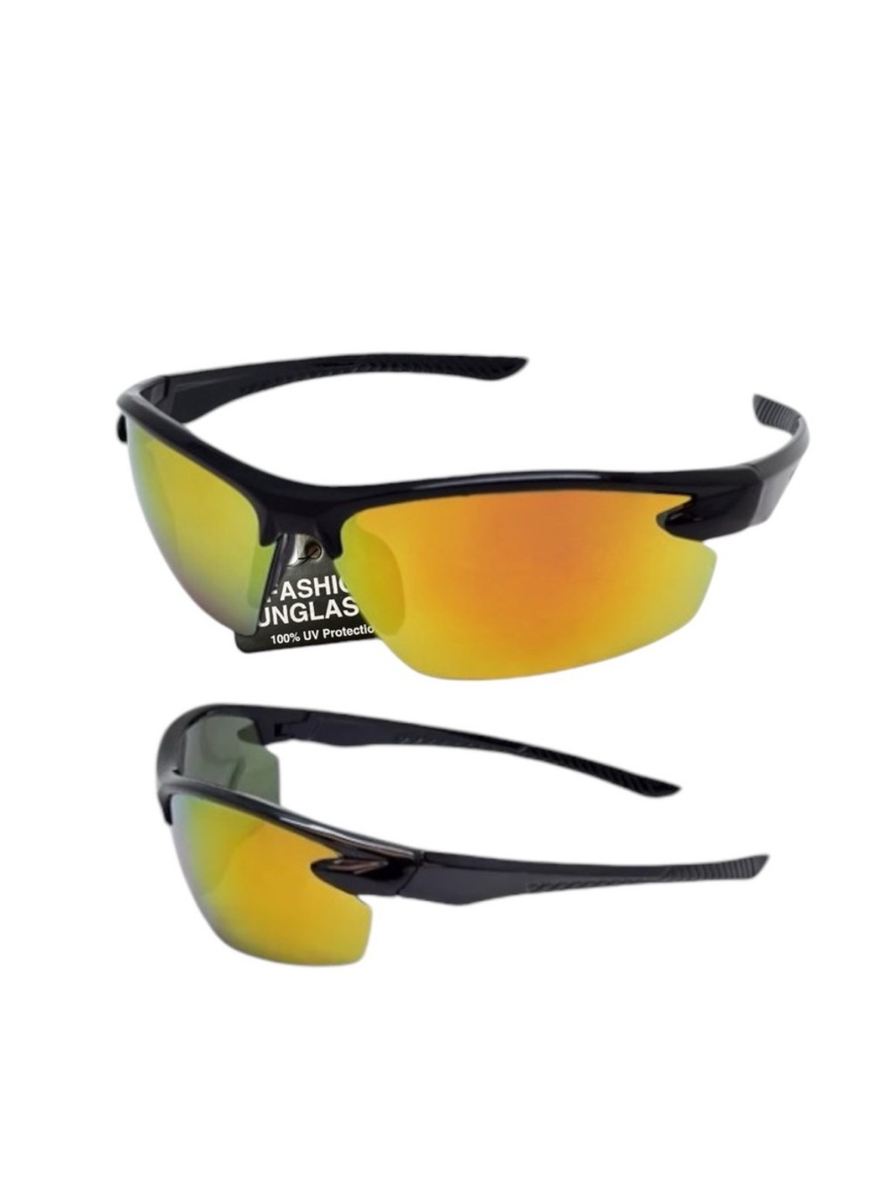 Sports Wrap Semi Rim Sunglasses